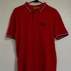 Hugo Boss Vibrant Red Polo Shirt